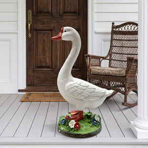 20 Inch DIY Paintable Goose Garden Statue