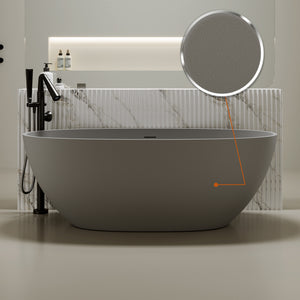 67" Freestanding Bathtub with Pop-up Drain