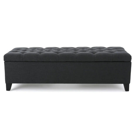 Glouster - Contemporary Storage Ottoman With Button Tufted Design - Best Buy Furniture