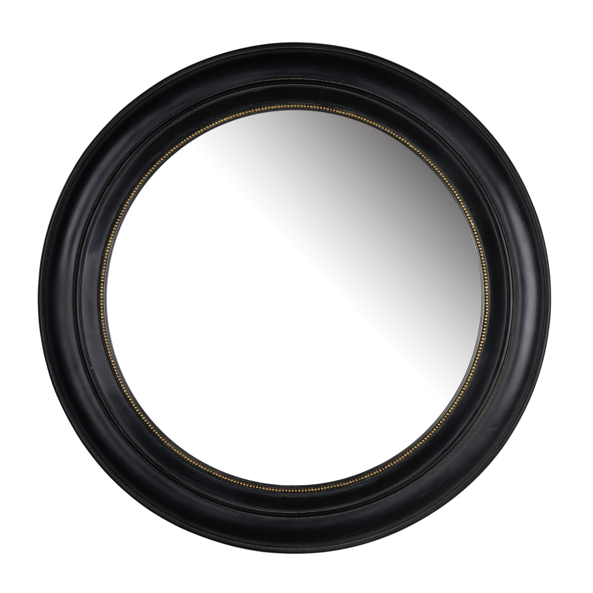 Round Wall Mirror with Black Frame - 20.5 Inch