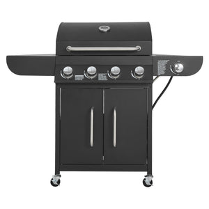 Gas Grill, 4 Burner Propane Gas Grill with Side Burner