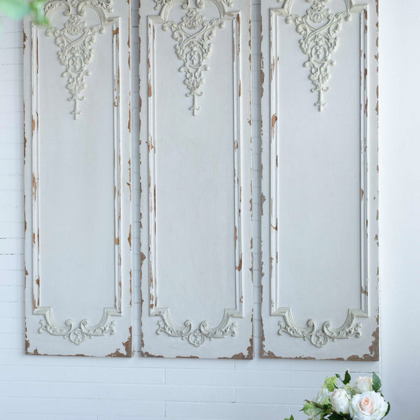Set Of Large Wooden Rectangle Hanging Panels