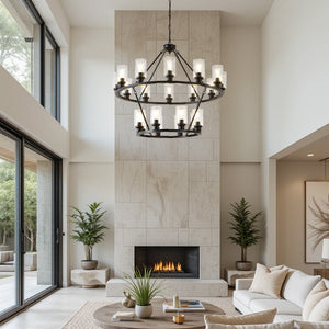 20-Light 2 Tier Chandelier