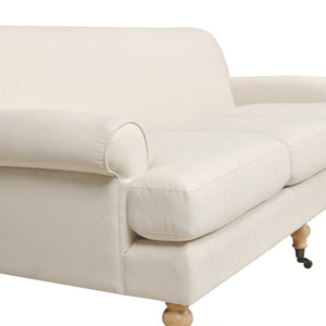 Alana 88-Inch L-Shape Reversible Sectional Sofa, Light Beige Linen