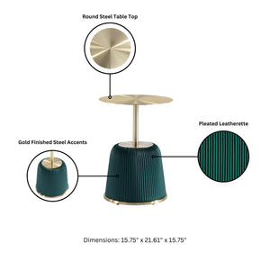 Anderson - Upholstered End Table With Round Top