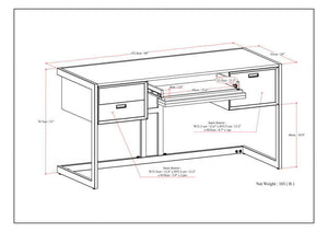 Hampden - Desk - Weathered Gray