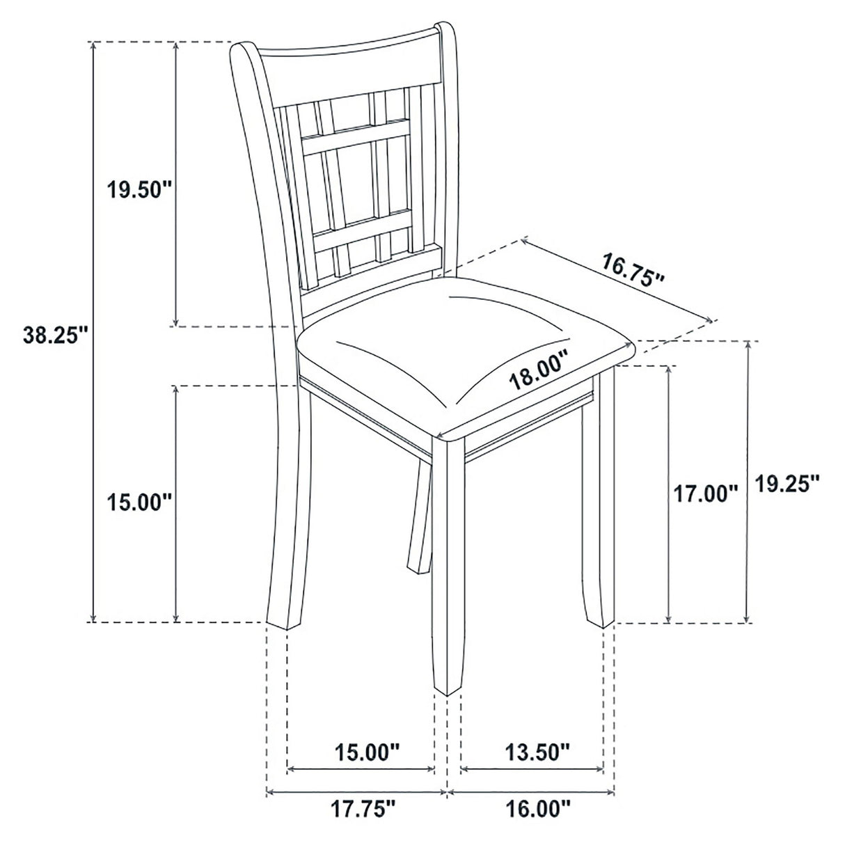 Lattice Back Side Chairs (Set of 2)