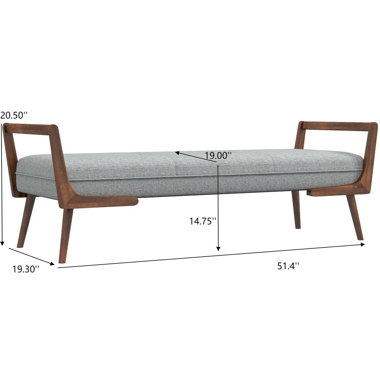 Cora - Bench - Gray