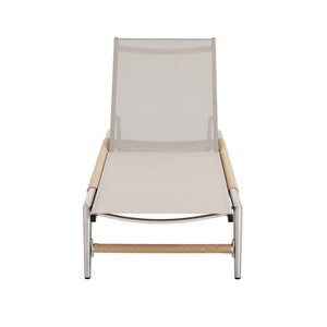 Hargrove - Outdoor Patio Aluminum Chaise Lounge (Set of 2) - Natural / Silver