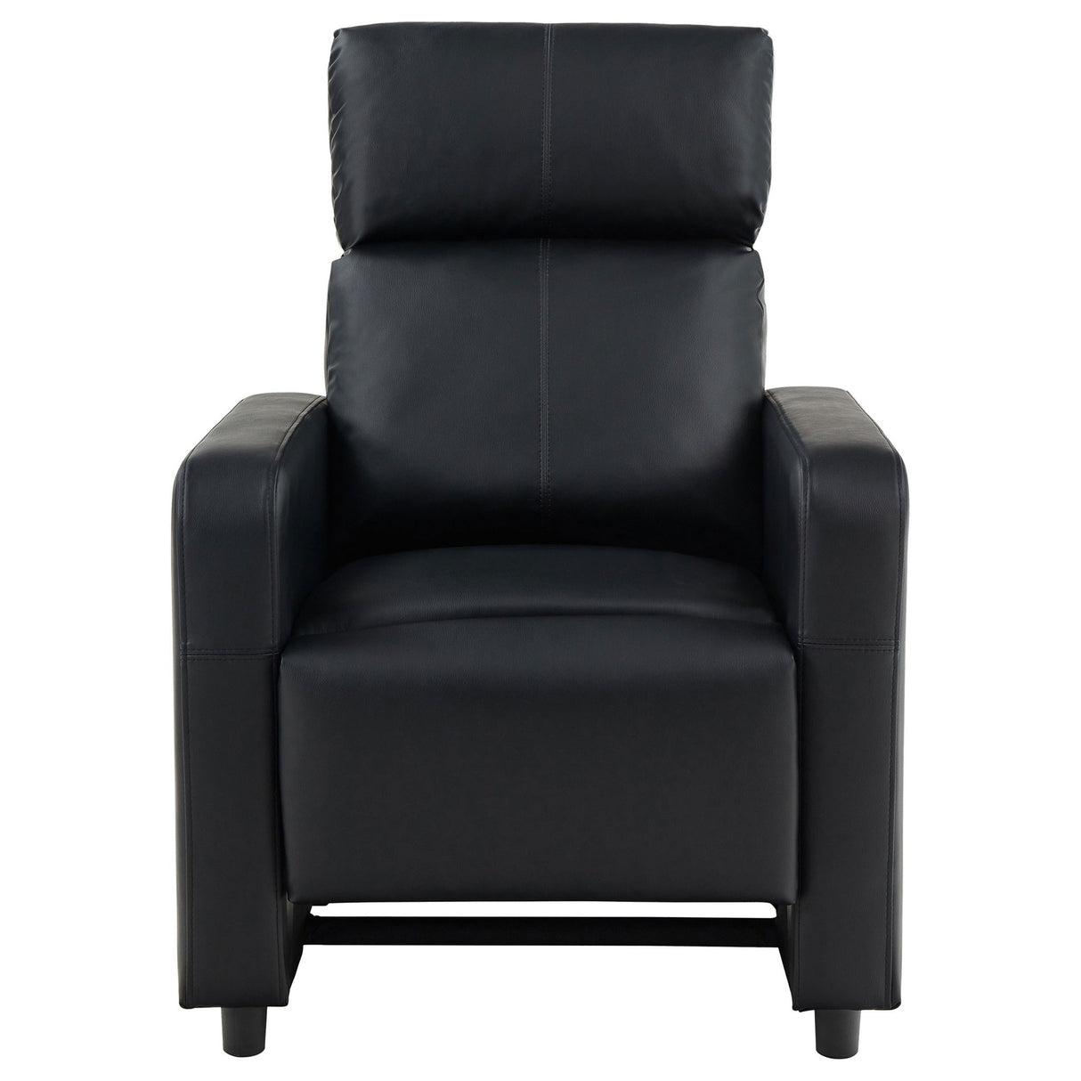 Warren - 5 Seater Home Theater With 4 Wedge Consoles Recliners And Storage Consoles - Black