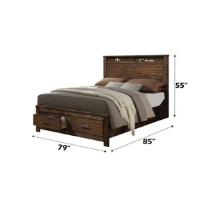 Merrilee - Eastern King Bed With Storage - Oak - Best Buy Furniture