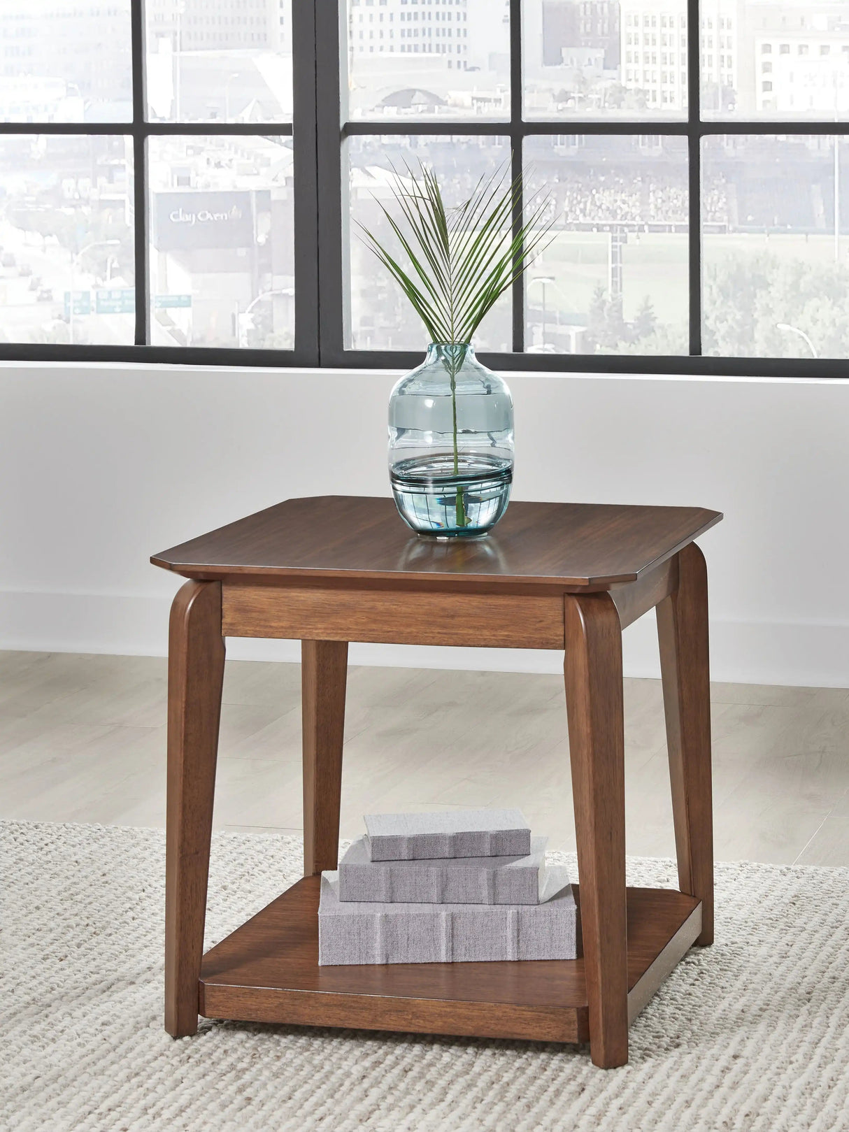 Trenmour - Square End Table - Medium Brown - Best Buy Furniture