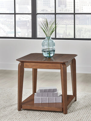Trenmour - Square End Table - Medium Brown - Best Buy Furniture