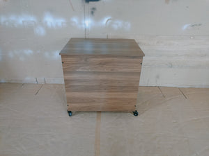 27.2" Dog Crate Furniture with Wheels for Small Dogs