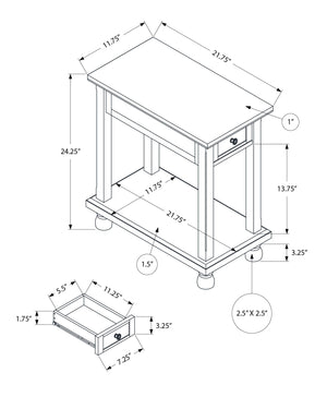 Accent End Table, Storage Drawer, Traditional - Espresso - Best Buy Furniture