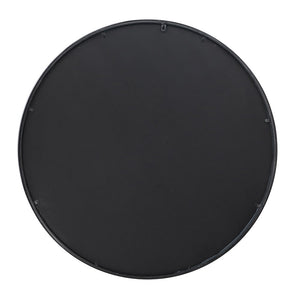 Traditional Decor Style Round Antique Glass Wall Mirror, Wall Decor For For Bathroom Entryway Console Lean Against Wall - Black