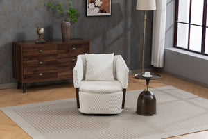 Mid Century Modern Accent Chair with Solid Wood Frame