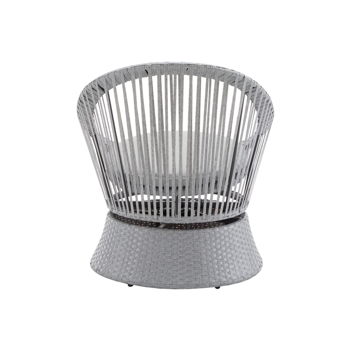 Modern Swivel Wicker Lounge Chair With Round Design