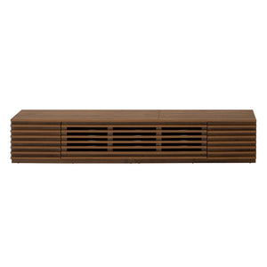TV Stand For TVs, Entertainment Center With Cable Management And Soft Closing Hinges - Walnut