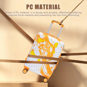 3-Piece PC Spinner Wheel Luggage Set in Orange