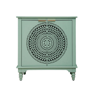 Hollow - Carved 2 Doors Accent Cabinet