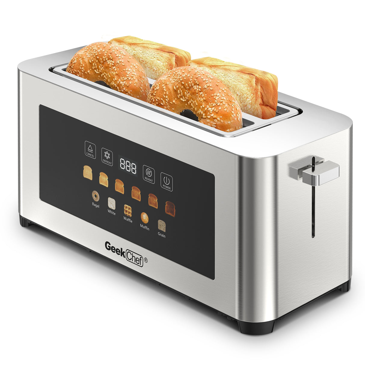 4-Slice Toaster with Extra-Wide Entrance and LED Display