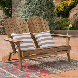 Outdoor Adirondack Rocking Loveseat With Hand Crafted Details - Best Buy Furniture