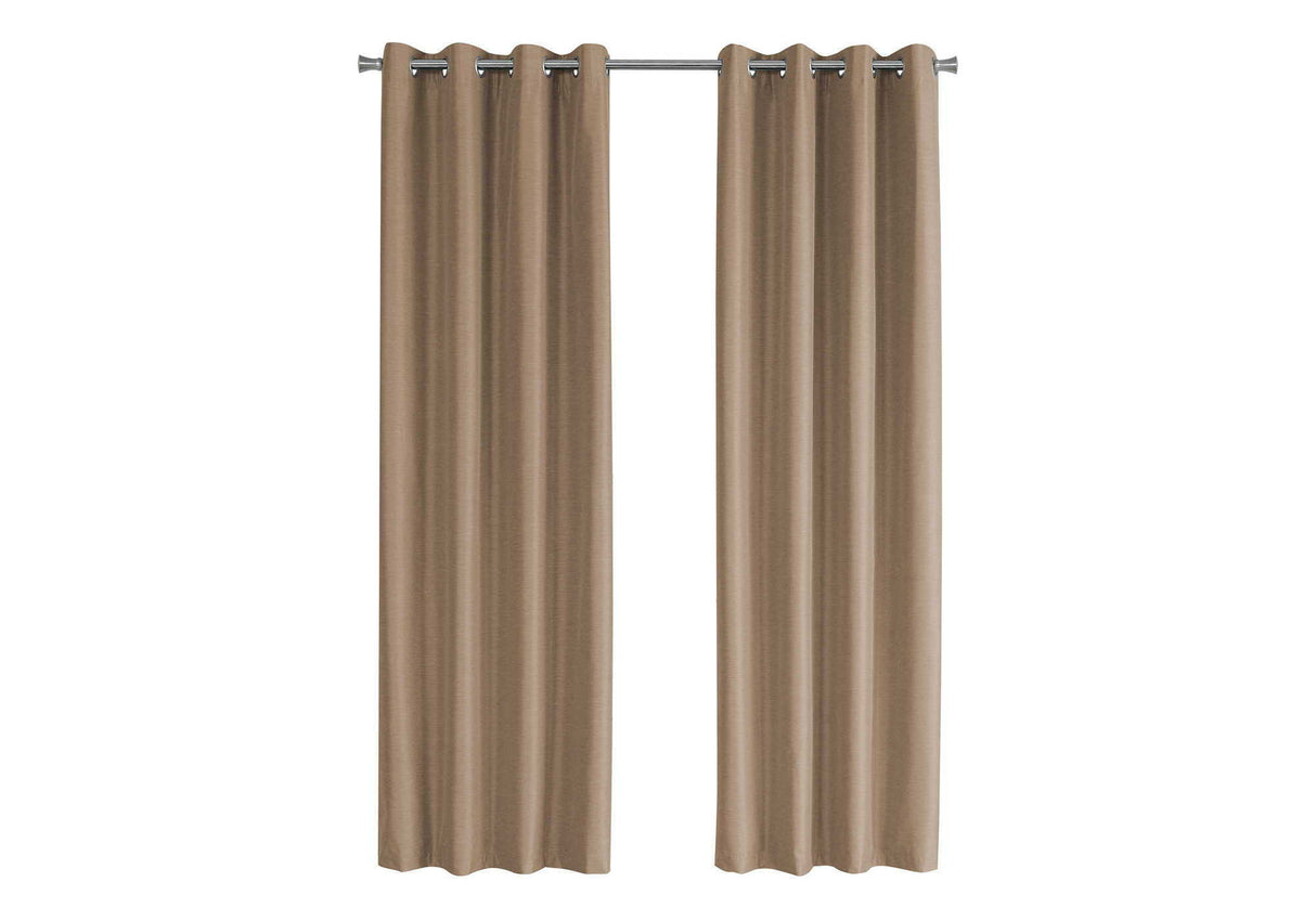 2 Pieces Set, Curtain Panel, Room Darkening, Grommet, Contemporary & Modern - Best Buy Furniture