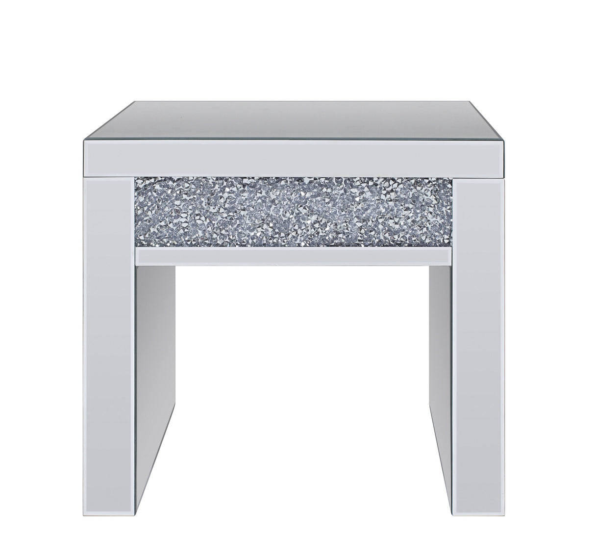 Noralie Mirrored & Faux Diamonds End Table