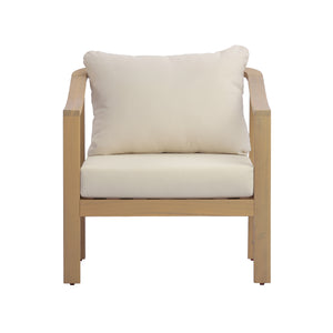 4-Piece Teak Finish Acacia Wood Outdoor Patio Set