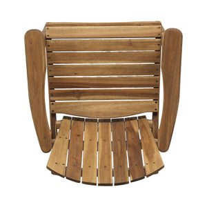 Outdoor Weather Resistant Acacia Wood Adirondack Dining Chairs (Set of 2)