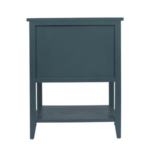 2 Drawer Side Table, Natural Rattan