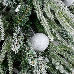 5FT Pre-Lit Spruce Snow Flocked Christmas Tree