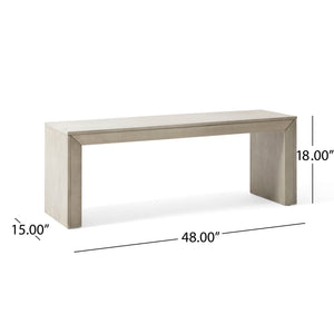 Acacia Wood Dining Bench, Farmhouse Style - Best Buy Furniture