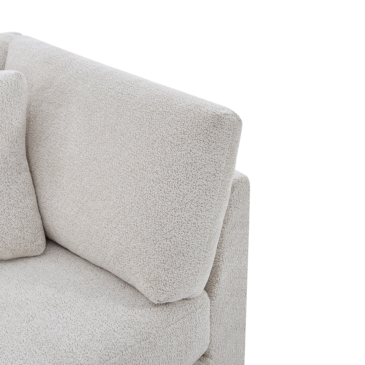 83.5" Modern Flared Arms Sofa (Beige)