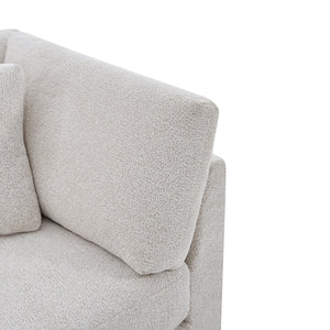83.5" Modern Flared Arms Sofa (Beige)
