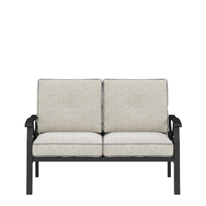 All Weather Loveseat 2 Seats Sofa With Cushions - Light Khaki / Beige