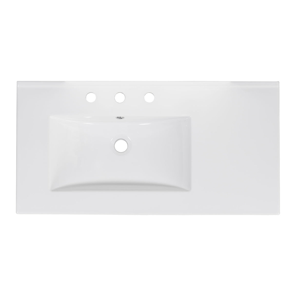 Bathroom Vanity With Ceramic Sink Combo, Abundant Storage Cabinet 2 Soft Close Doors And 5 Drawers