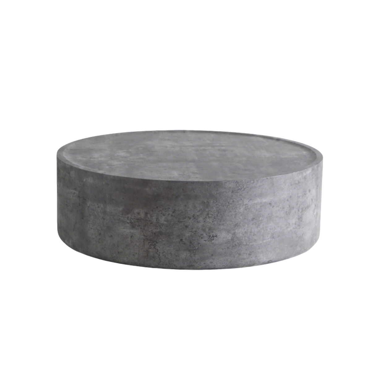 39.37" Round Coffee Table with Faux Concrete Finish