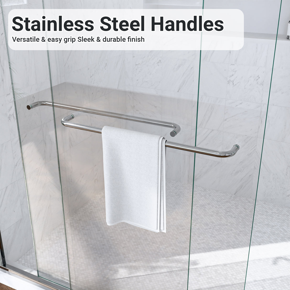 Semi-Frameless Double Sliding Shower Door