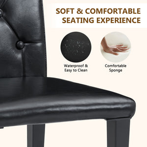 Dining Chairs With Ergonomic Buckle Backrest For Family Dining Rooms