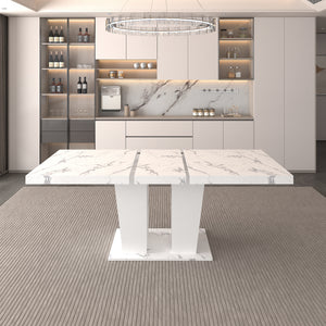Extendable Dining Room Table for 6-10
