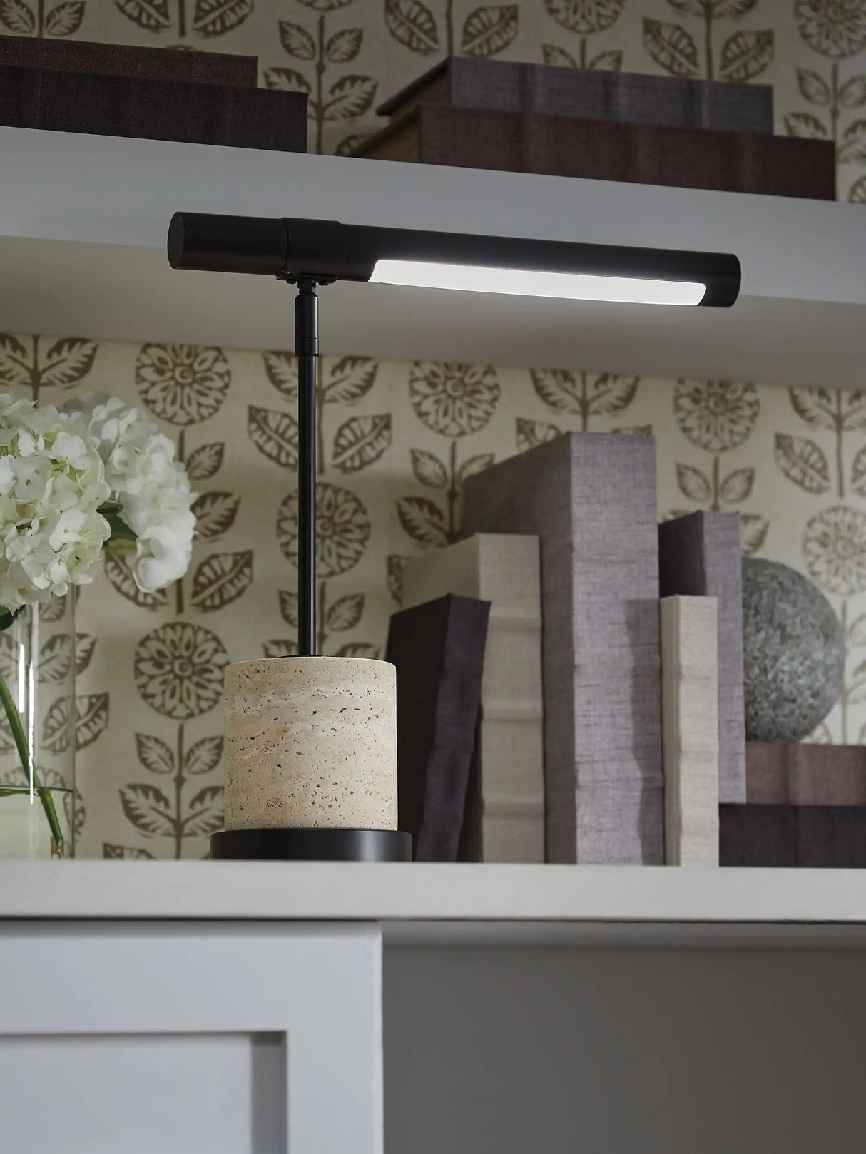 Vinmour - Metal Desk Lamp - Brown / Beige - Best Buy Furniture