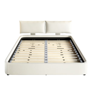 Cloud Bed Frame With Oversized Padded Movable Headboard