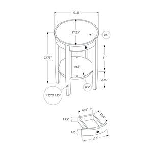 Accent Table, 2 Tier, Transitional - Espresso