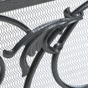 Darcie - Wrought Fireplace Screen, Ornate Design