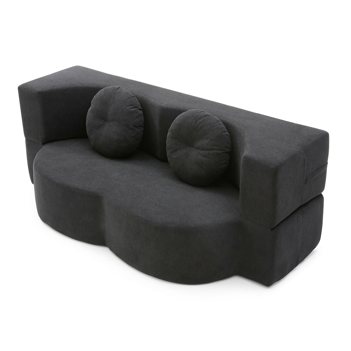2-in-1 Folding Sofa Bed with Pillow