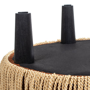 Yolanda 24" Round Upholstered Accent Ottoman