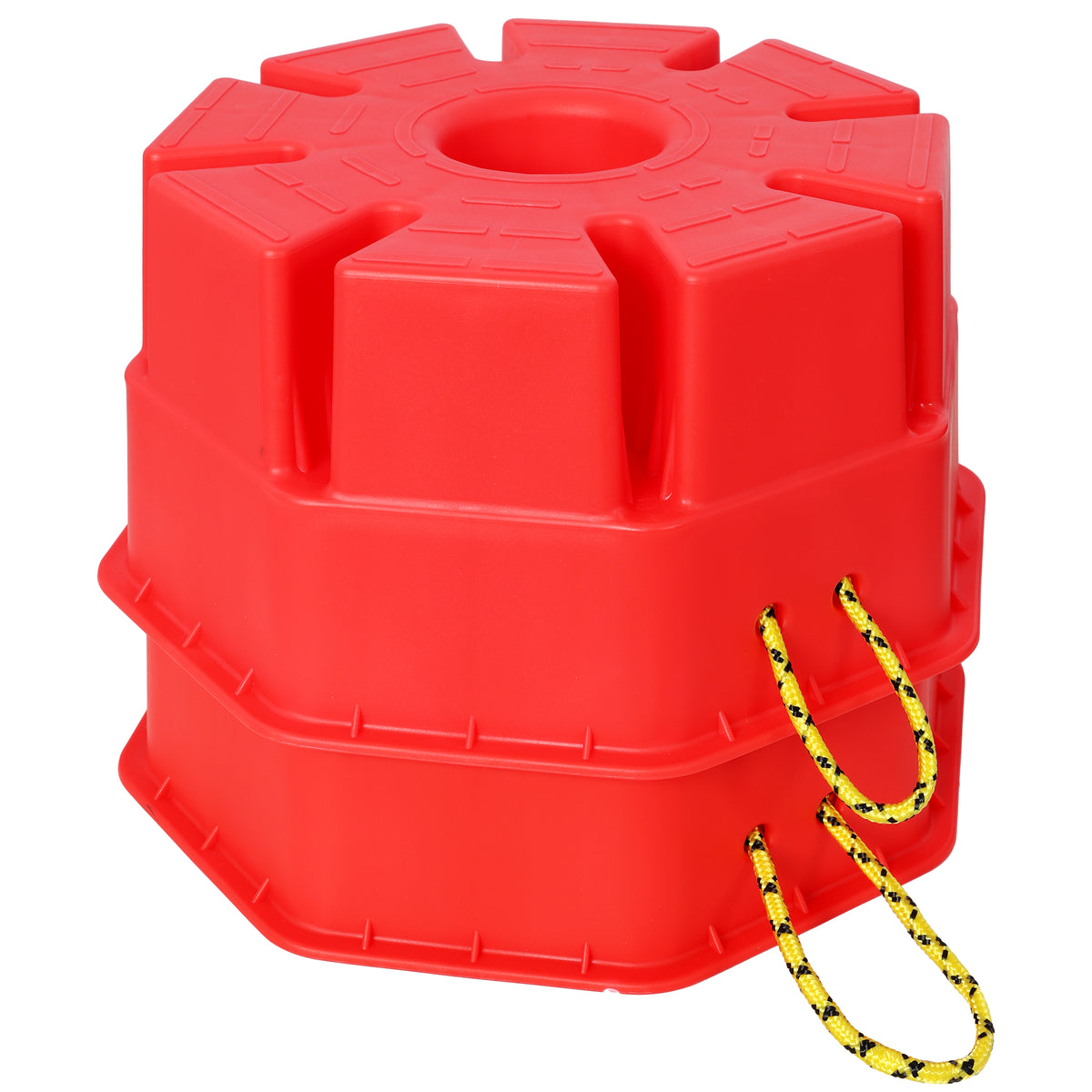 6-Inch RV Jack Block, 2-Pack with Carry Bag and Rope, Red