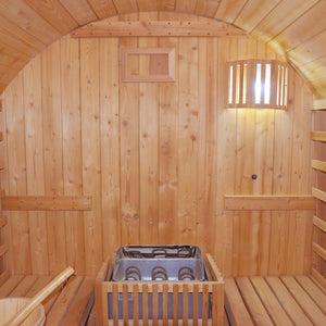 Traditional Cylindrical Stove Double Sauna Room
